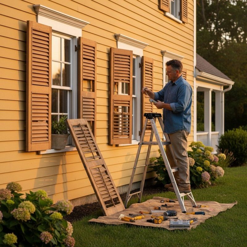 Outdoor Shutter Repair detail